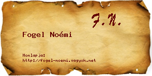 Fogel Noémi névjegykártya